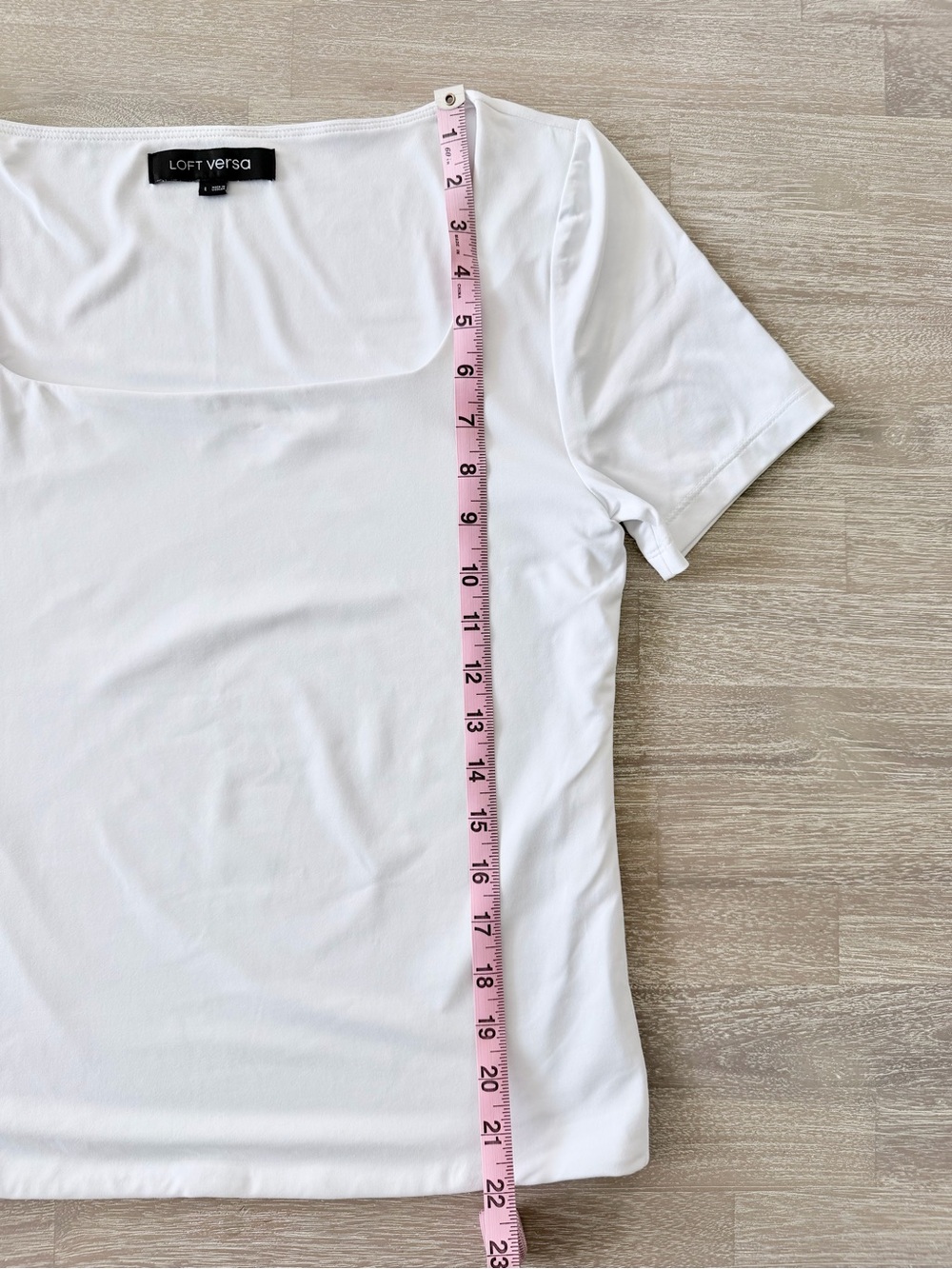 LOFT Versa White Square Neck Stretch Top | Size Large | NWOT - Picture 8 of 8